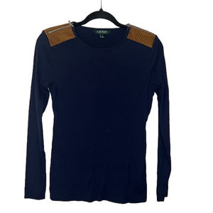 Lauren Ralph Lauren Navy Blue Long Sleeve Top